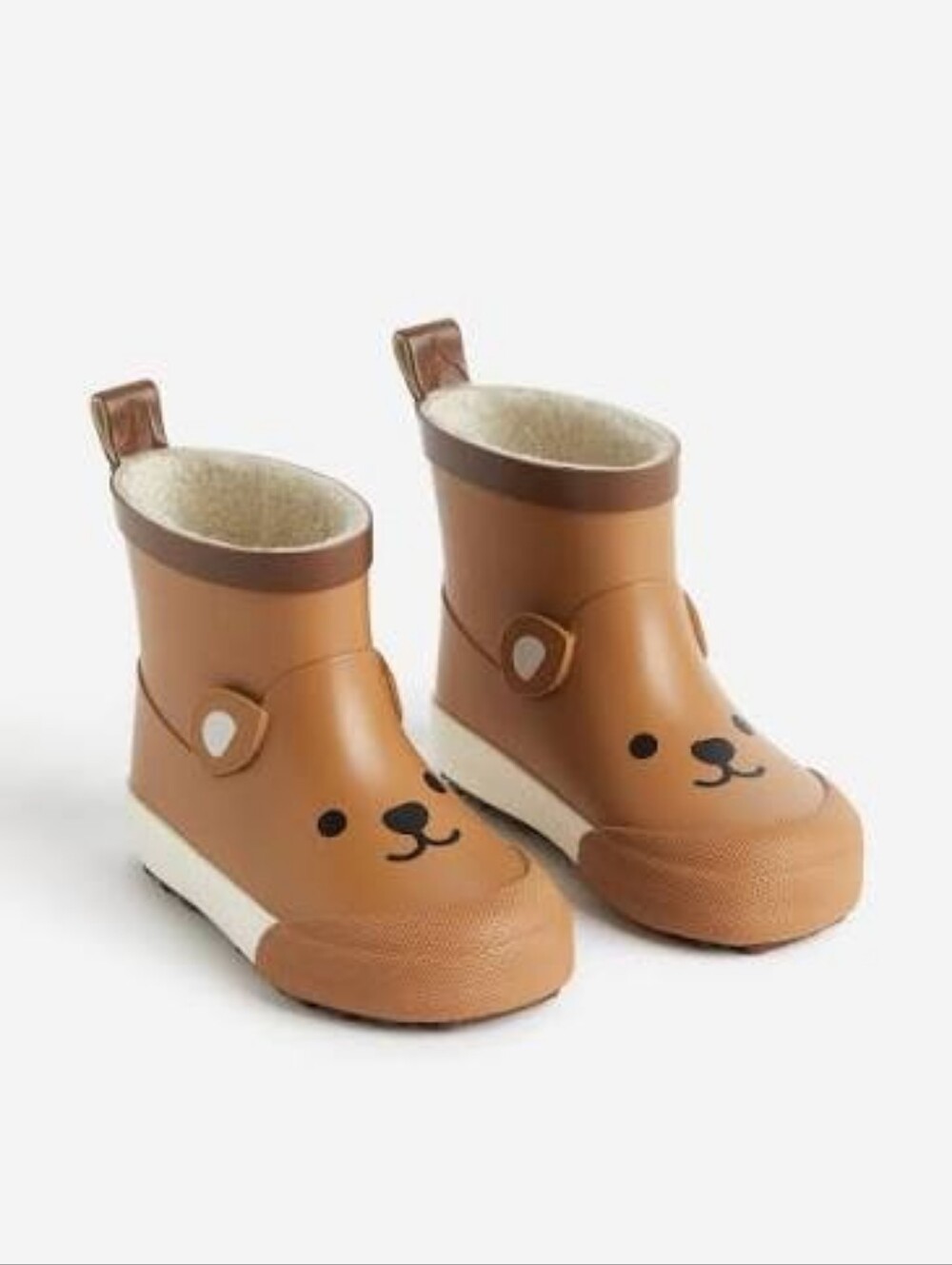 H&M Kids Brown Bear Wellingtons Rain Boots Animal Shoes Baby Walker